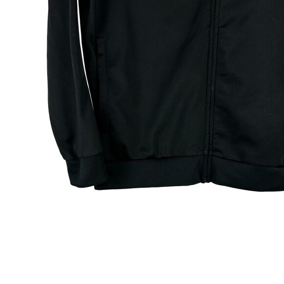 Adidas Black Three Stripe Full Zip Track Jacket Mens Size L Lightweight Athletic - Picture 3 of 8